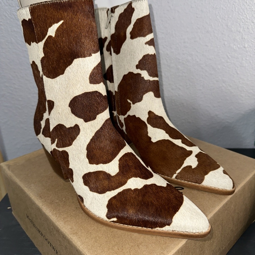 Matisse Size 8.5 Caty Brown Cow Spot Cow hair Boots New with Box Western Boots